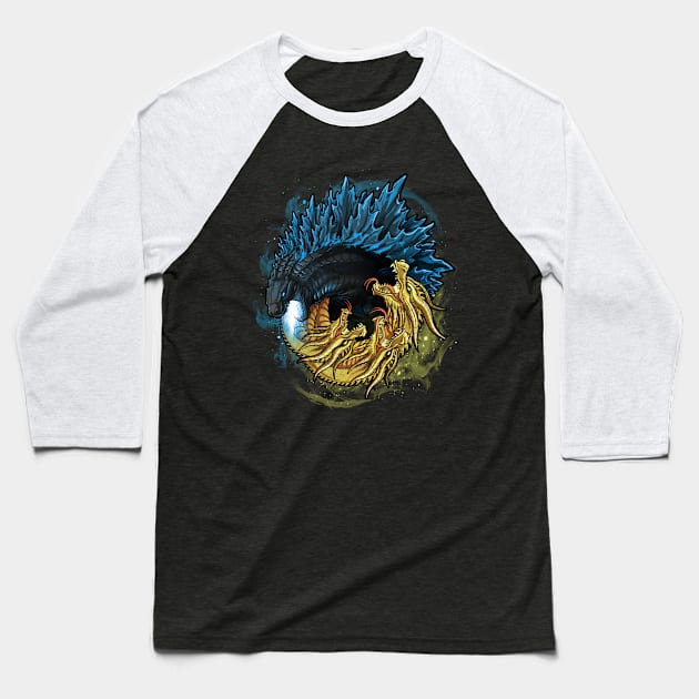 King of the Monsters Baseball T-Shirt by alemaglia